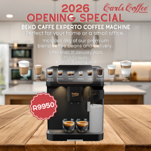 <b>2026 OPENING SPECIAL:</b> Beko Caffe Experto Coffee Machine (CEG 7404 C) <b><i>PLUS</i></b> 4kg of our premium blend coffee beans and delivery